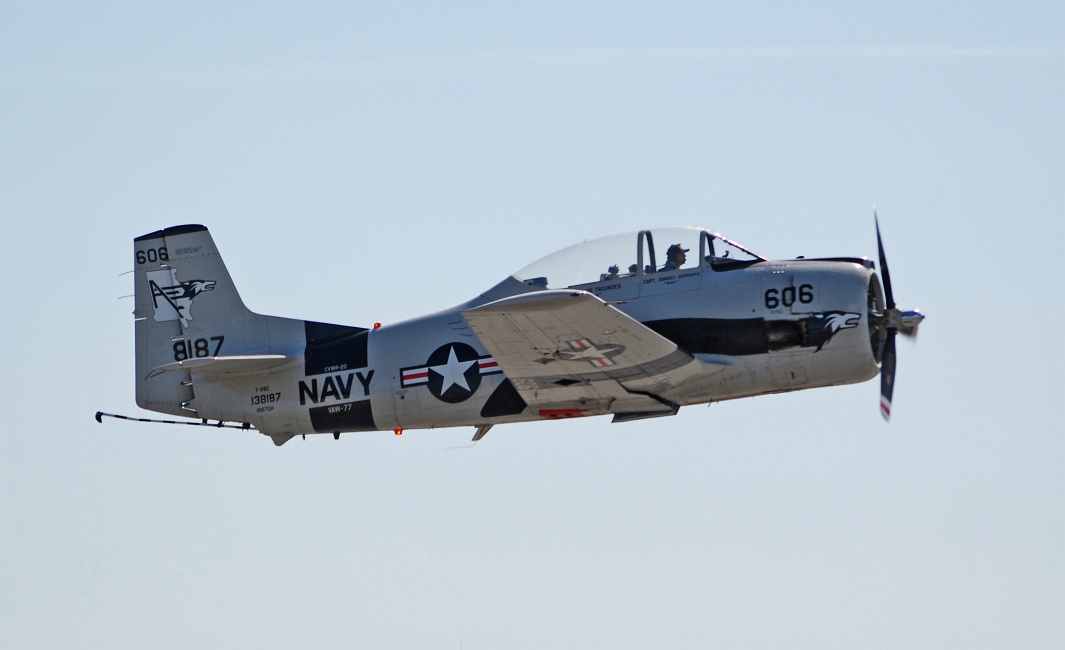 DSC_6832a.jpg - The T-28 Trojan, once the military's primary trainer.  The Navy version seen here had a tail hook and a more powerful engine.