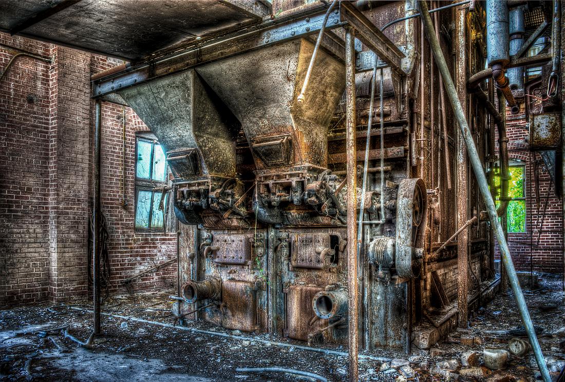 BH10_3590And7more_3tone.jpg - Old furnace that used to service a textile mill in Columbus, GA.
